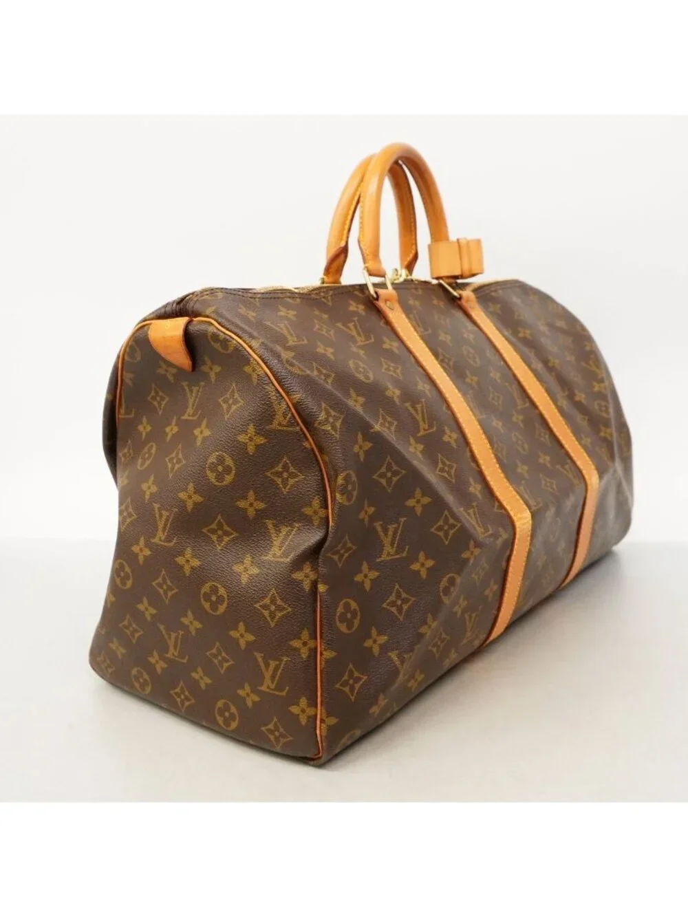 Louis Vuitton Boston Bag Monogram Keepall 50 Brown